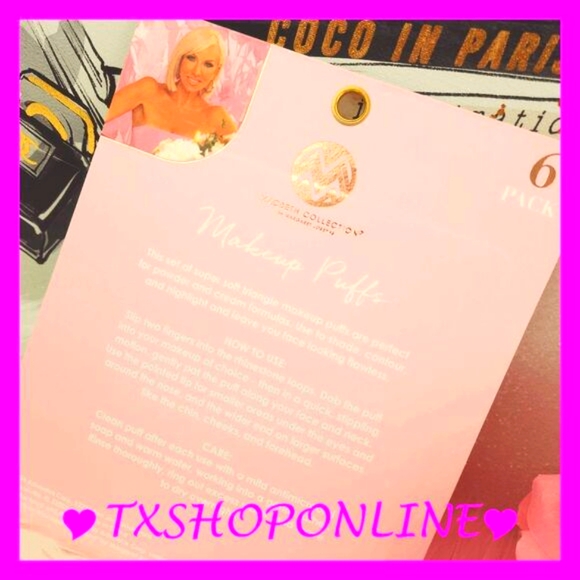 💗💄Beautiful pink bling soft triangle make up puffs💄💗 NEW - Picture 2 of 5